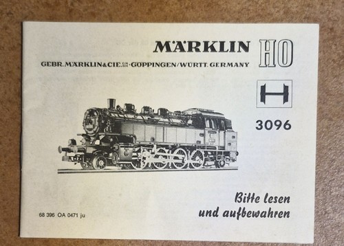 Märklin betriebsanleitung - märklin, h0