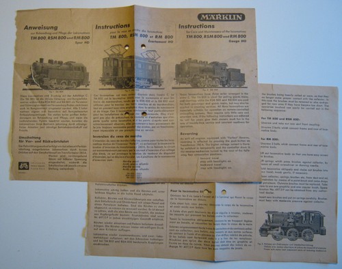 Original märklin anweisung - anweisung, tm